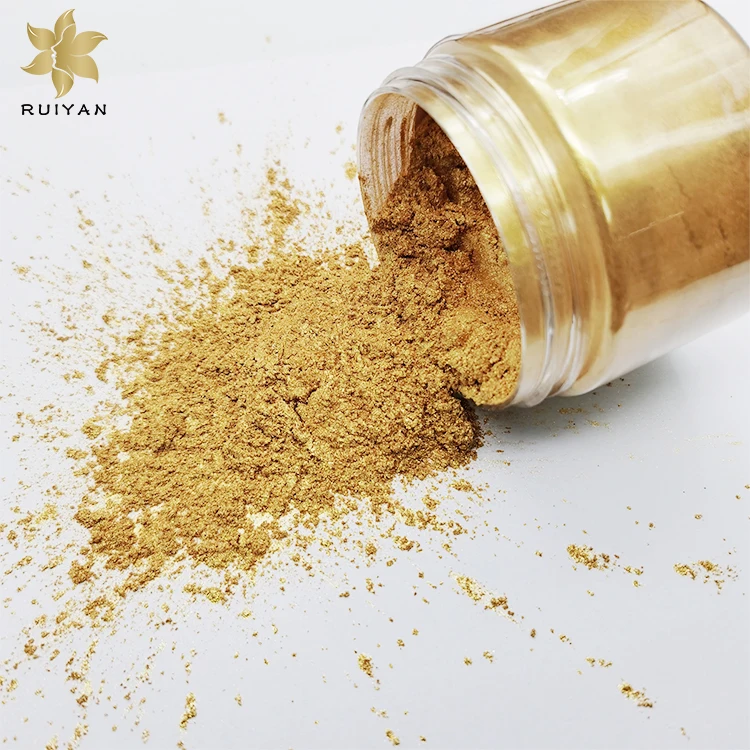 Professional factory made golden color widely used pearl pigment powder for car paints