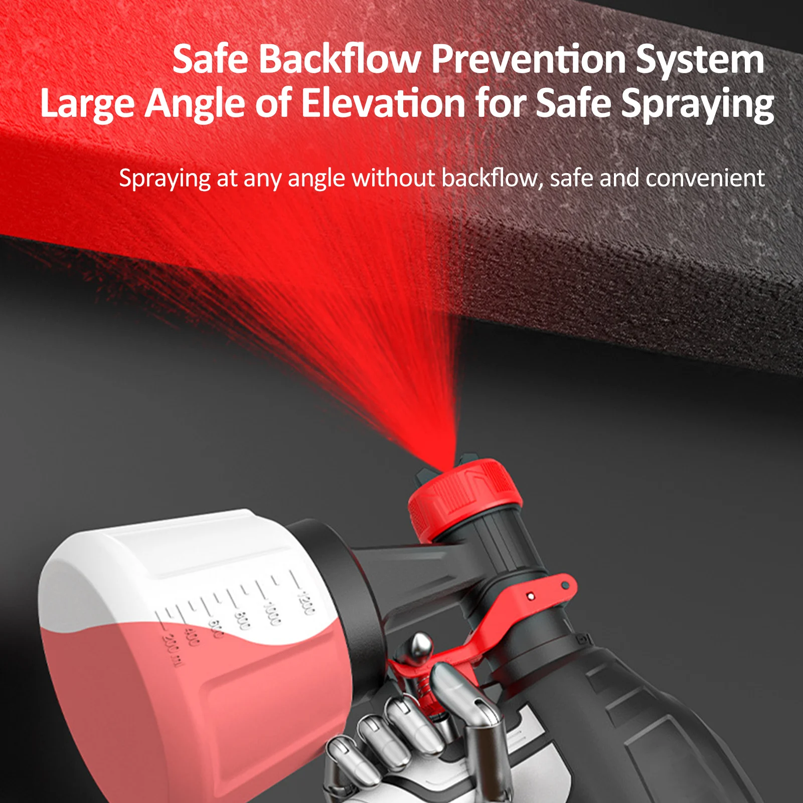 21V 2.0Ah Batteries Electric Paint Sprayer 4 Nozzle 1200ml Spraying Machine  for House Painting Home