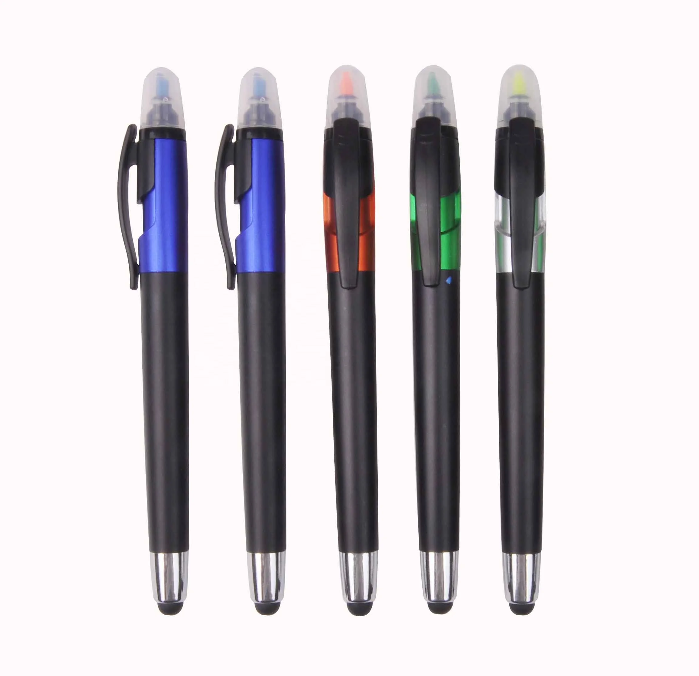 Multifunction 3 in 1 stylus pen with highlighter