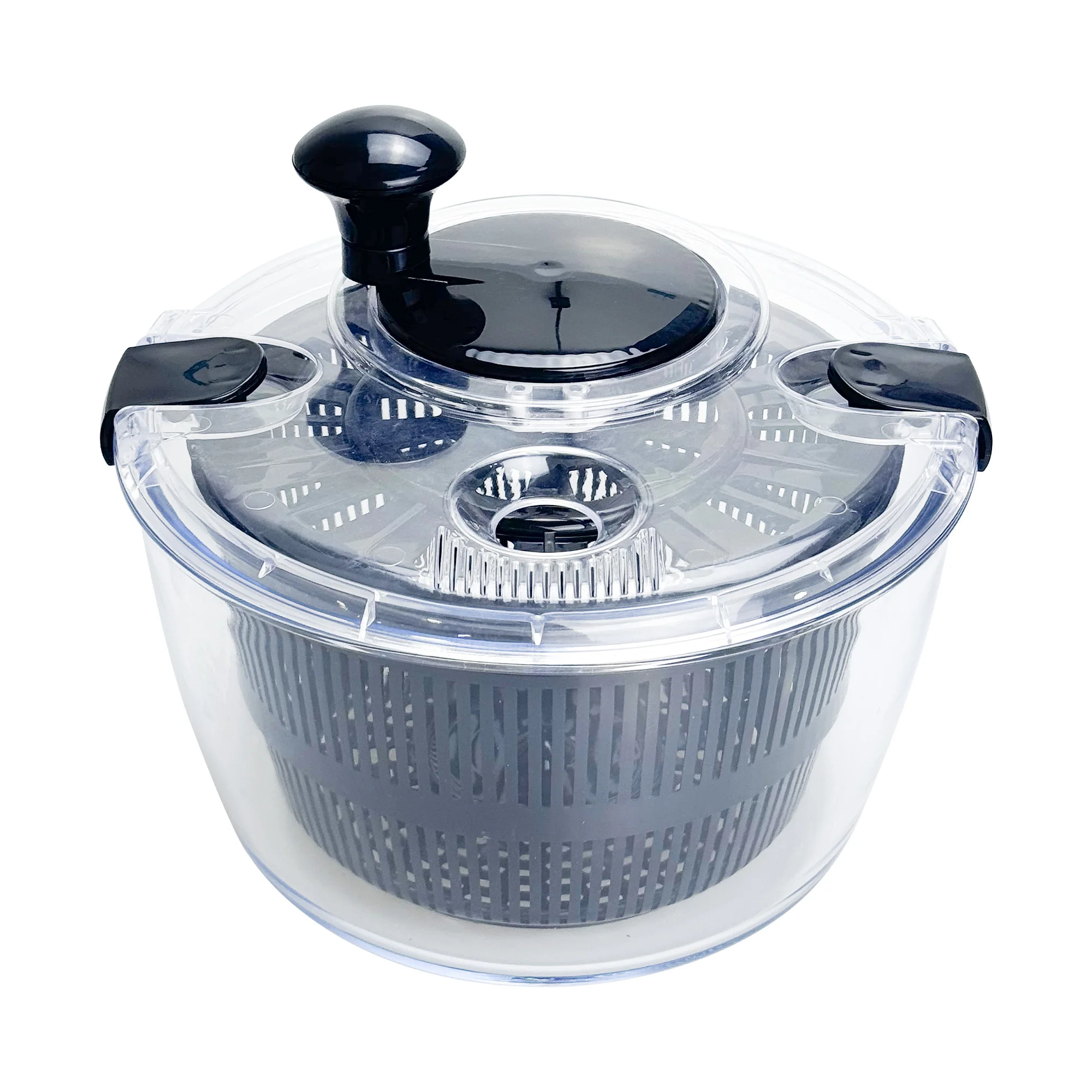 One-Handed Manual Fruit and Vegetable Salad Spinner Large Plastic Dry Salad Mixer Kitchen Appliance Commercial Food Tool