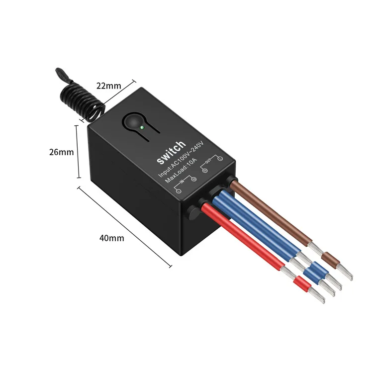 High Quality mini AC 110v 220v 250v light india 2 way Smart wall Switch and 433 rf  Wireless remote control switch with Home fan