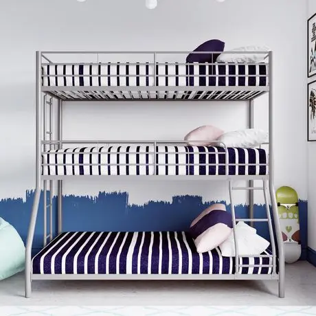 Chinese Factory Metal triple children bunk bed for high school and bedroom