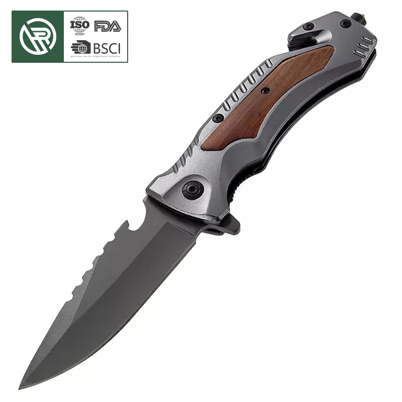 Free Sample Multi Functional Knife Camping Survival Folding Hunting Pocket Tactical Knife With Bottle Opener Cutting Rope