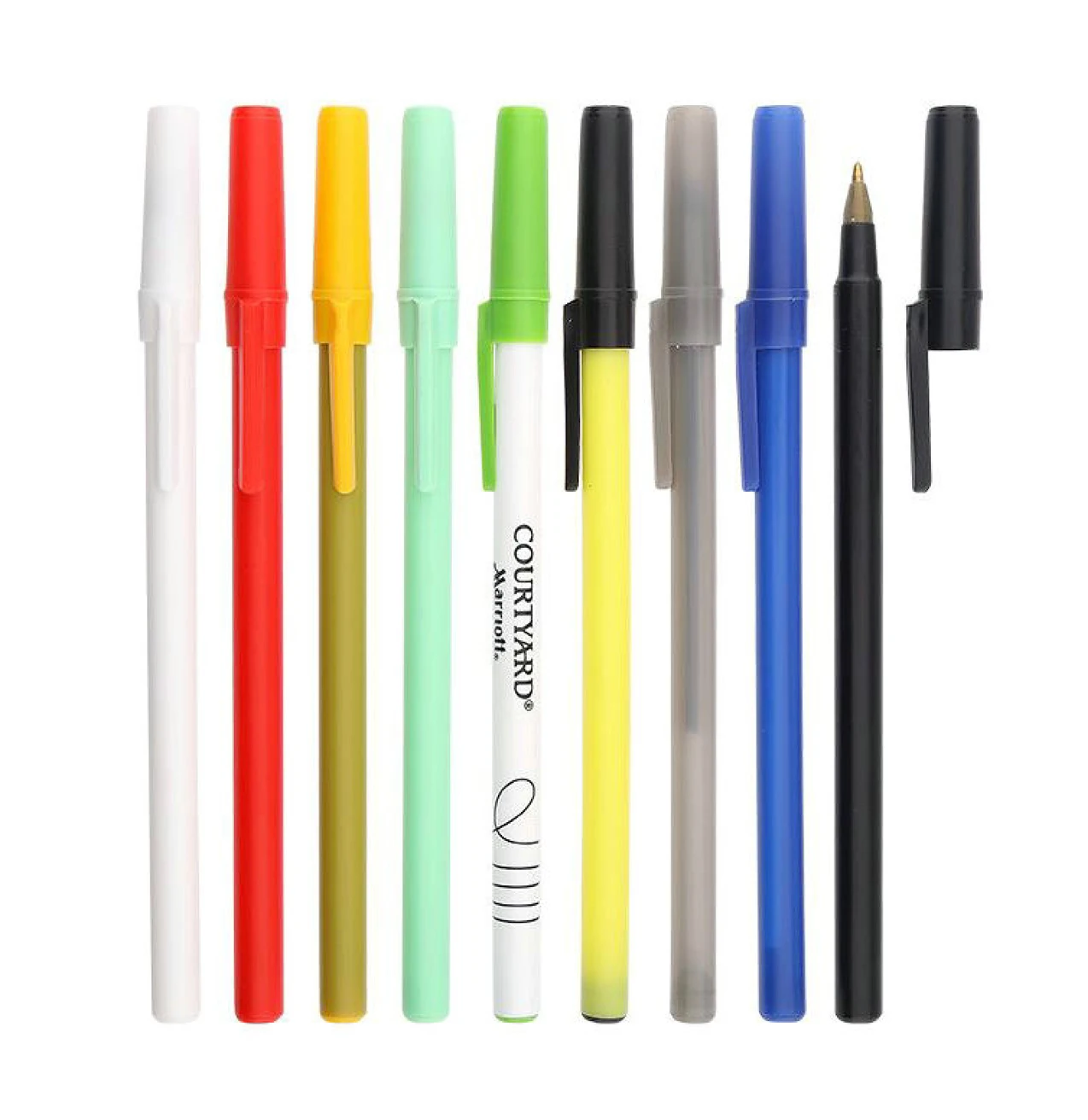 office use simple cheap cap style low cost plastic ball pen