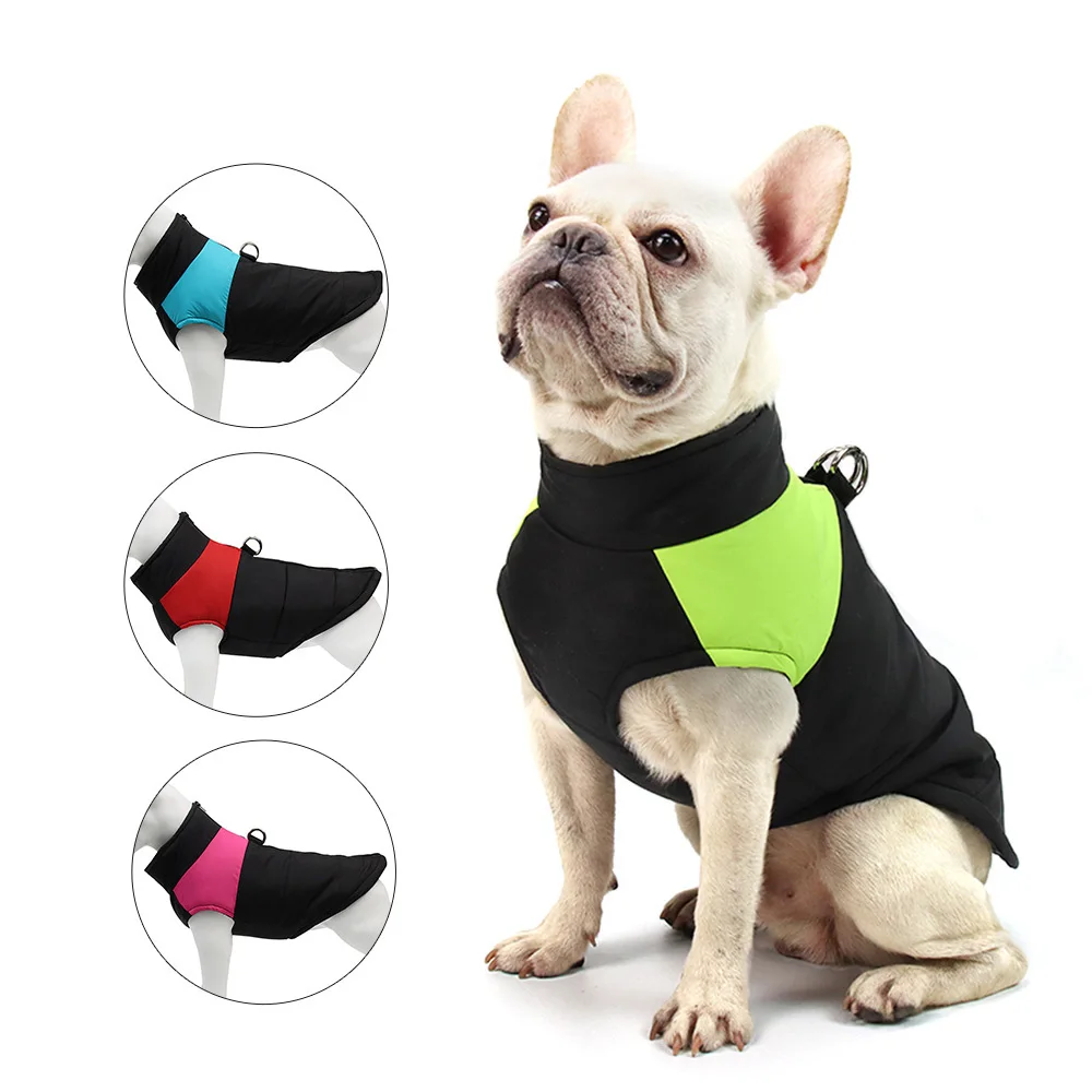 Amazon New Style Dog Warm Winter Coat Vest 2 in 1 Small Medium Large Dog Winter Clothes Harness
