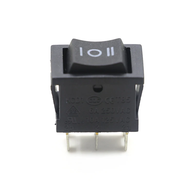 kcd1-203 21*15 6pin on off on T85 1E4 6A 250VAC 10A 125VAC 3 positon center off ROCKER SWITCH panel
