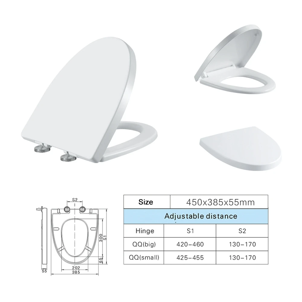 plastic wc soft close toilet seat cover bathroom elongated toilet seats