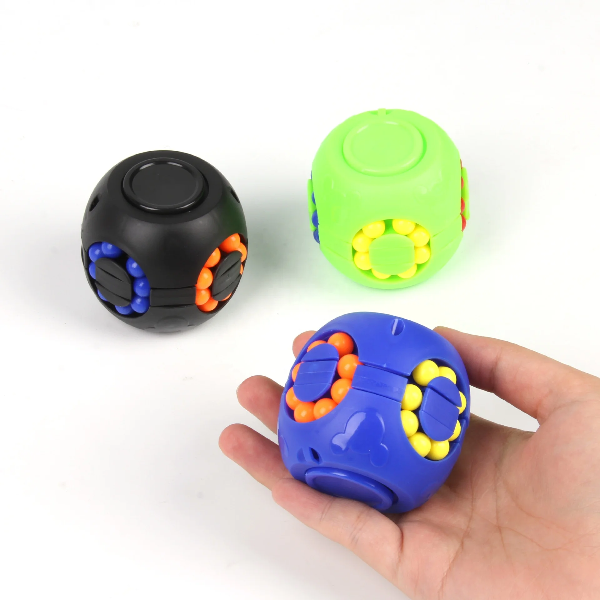 2023 wholesale Stress Reliever Beans Educational Hamburger 3D Rotating Puzzle Toy Portable Anti Stress Fidget Toys