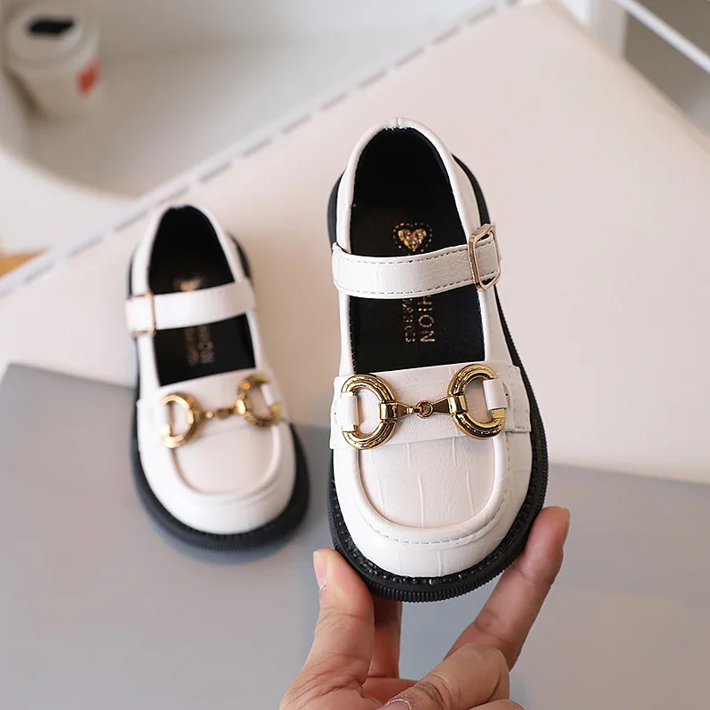 Hot Sell Baby Children Leather Soft sole Dress School Shoes Mary Jane Princess Girl Party Non-slip students Boy Girl Black Shoes