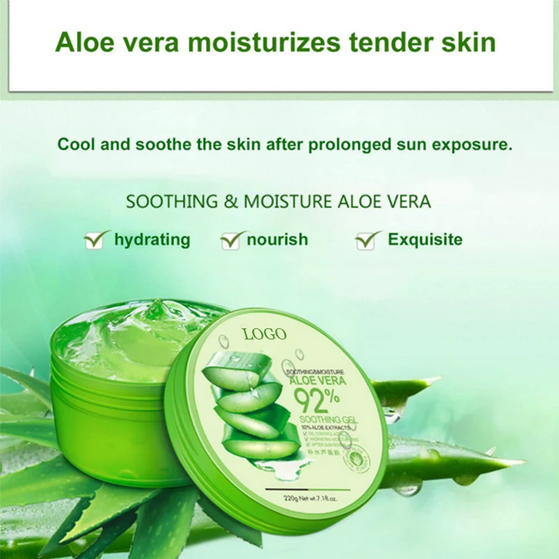  100% natural aloe vera gel for