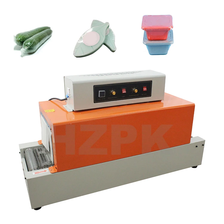 HZPK BS 260 China Small PP Film Semi Automatic Heat Tunnel Shrink Packaged Tunnel Machine Bottle Wrapping