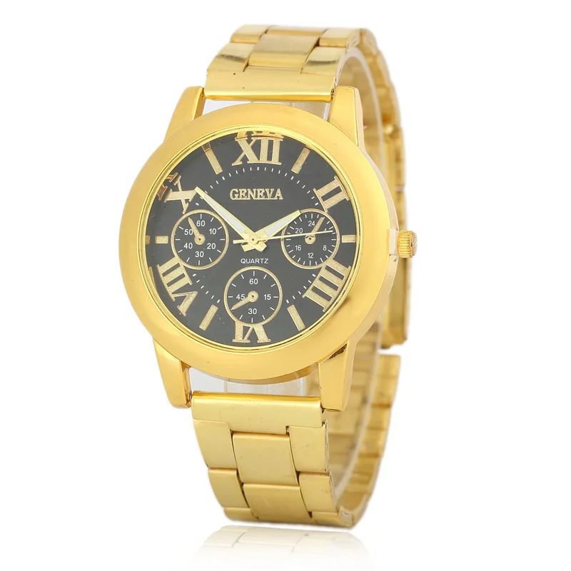 wholesale Factory supplies custom brand GENEVA Wristwatches Luxury Fashion watches for men