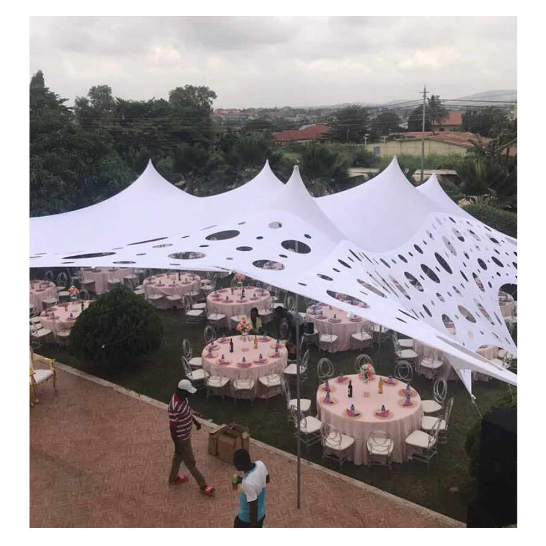 10x20m White Outdoor Big Hole Stretch Wedding Tent for 150 Seater