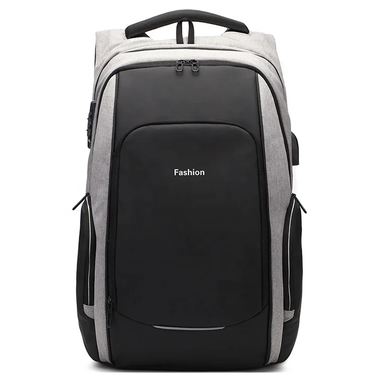 New design antitheft USB charging port laptop backpack with lock