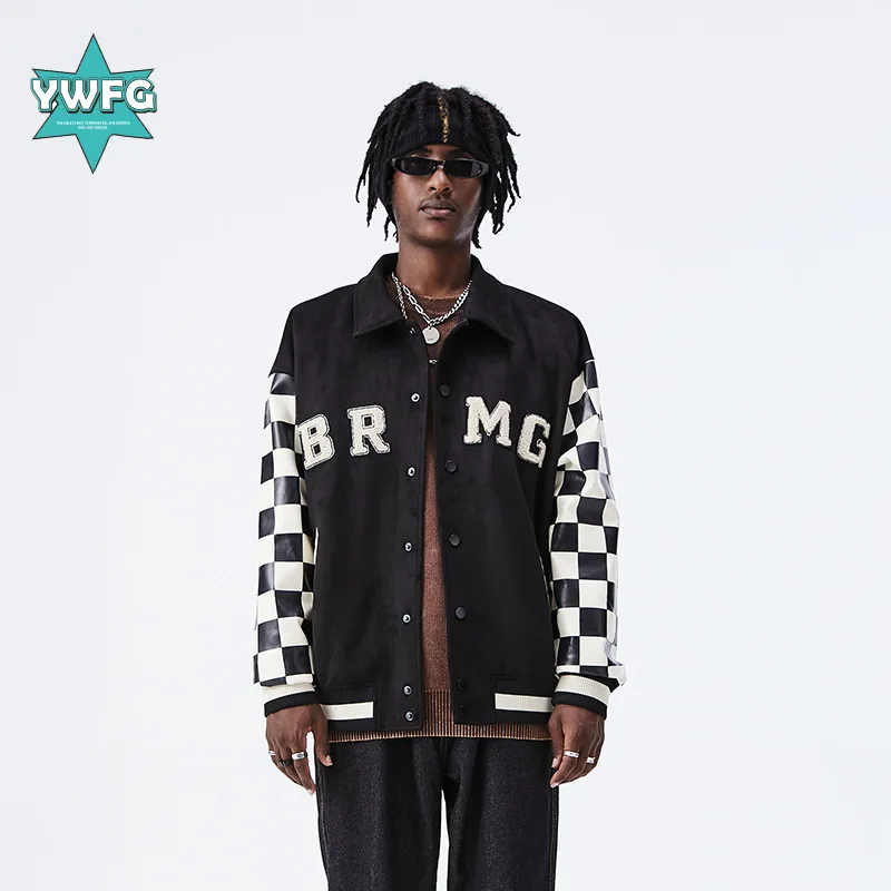 OEM custom chenille embroider patch logo winter baseball bomber vintage letterman varsity jackets for men