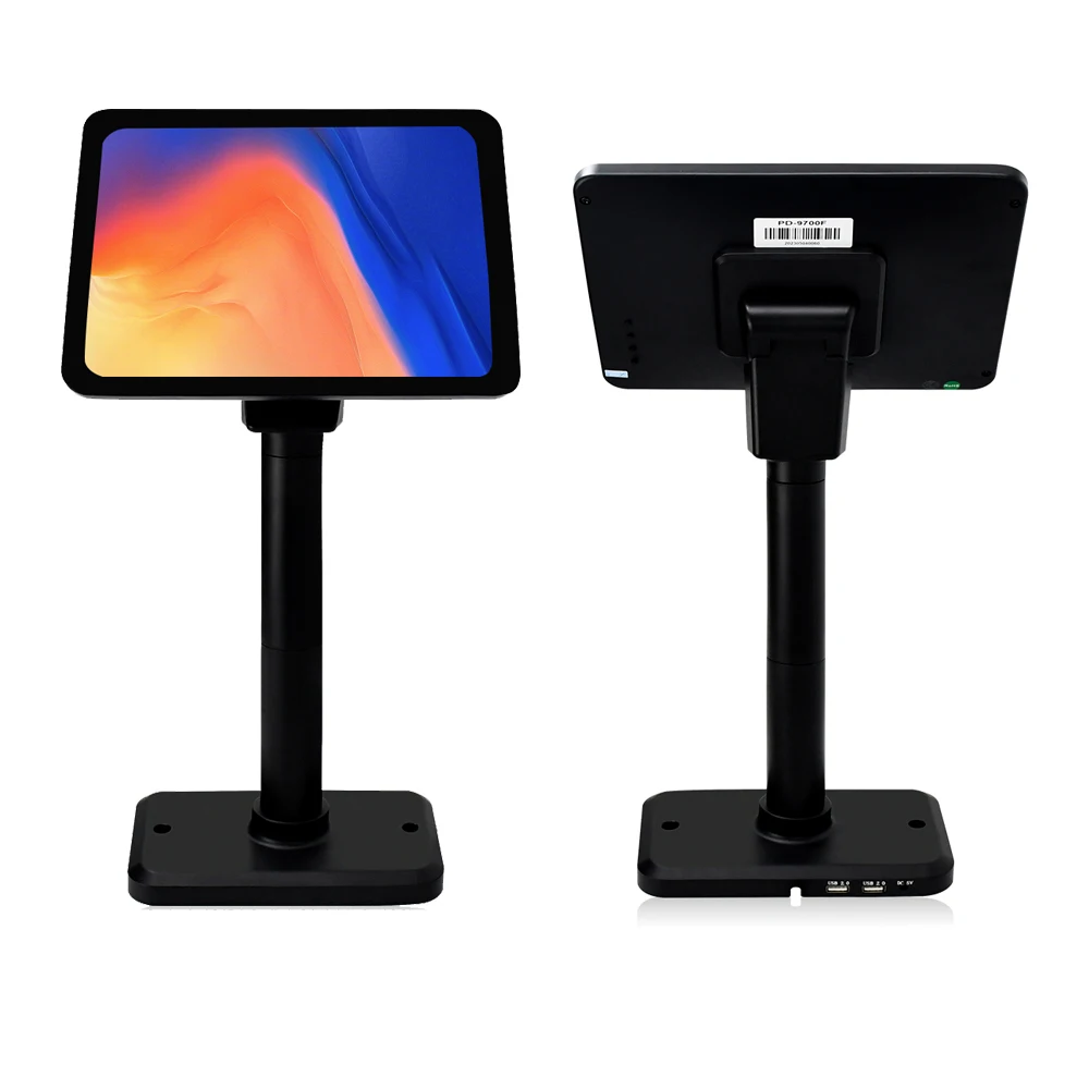 LED Customer Display 1024*768 Pos Monitor Touch Screen Monitor 9.7 Inch Capacitive USB 5V Displaylink