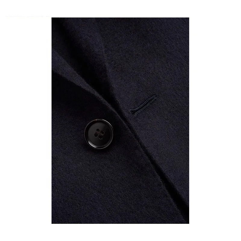 Мужской облегающий деловой костюм MTM, темно-синий костюм из 3 предметов и индивидуальный мужской костюм ручной работы