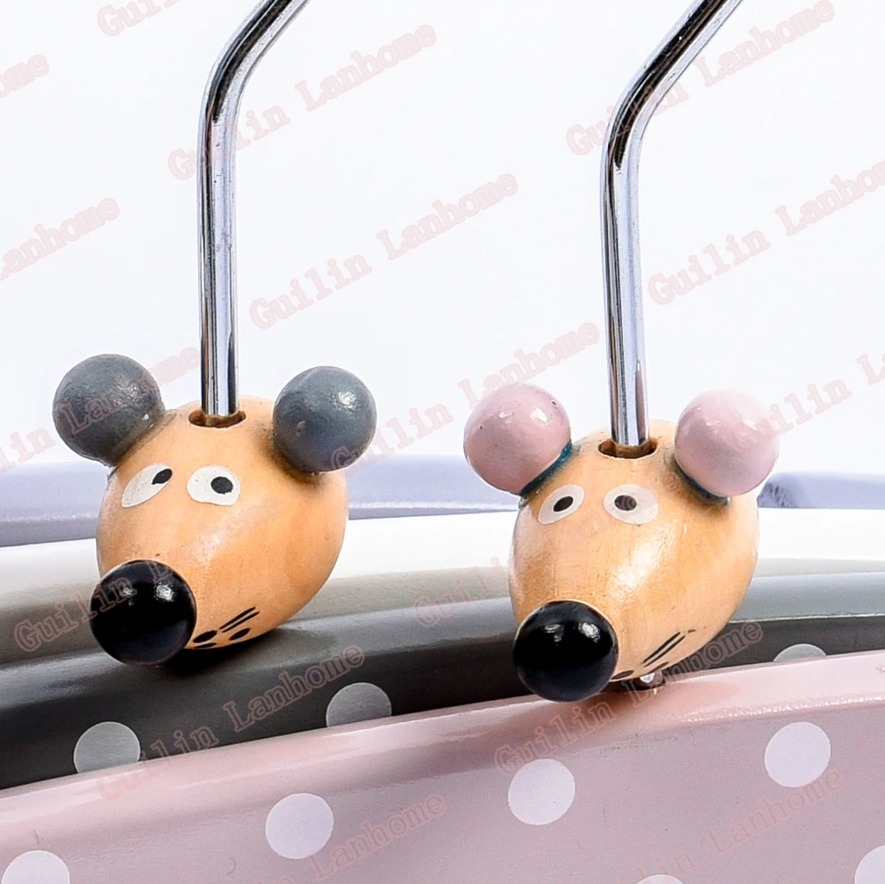 Wooden Kids Flat Hanger Baby Colorful Hanger with Decoration Iron Single Customized Wood Other Home Storage & Organization Straw