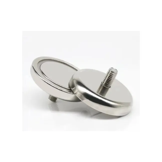 Factory Direct Wholesale Pot Shape Zine N35 Radially Magnetized Neodymium Ring Magnet