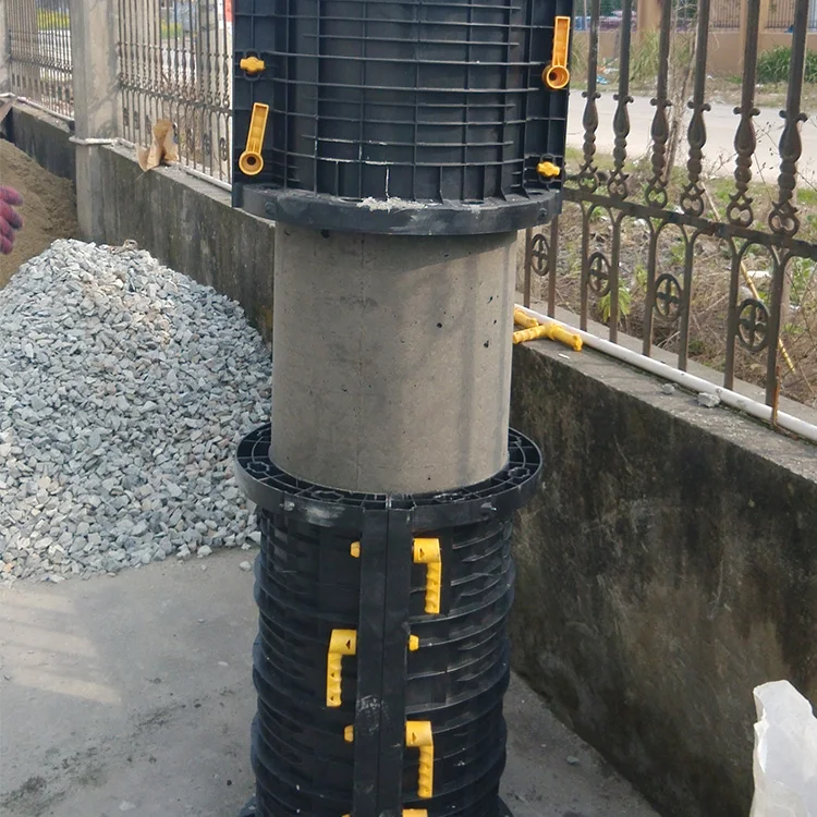 
plastic pillar formwork, plastic column formwork, round pillar formwork 