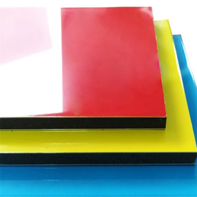 glossy red color exterior wall cladding aluminummc composite panel acp sheet exterior wall