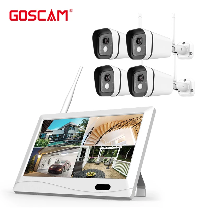 300m wireless no need network ip67 waterproof cctv camera system with monitor