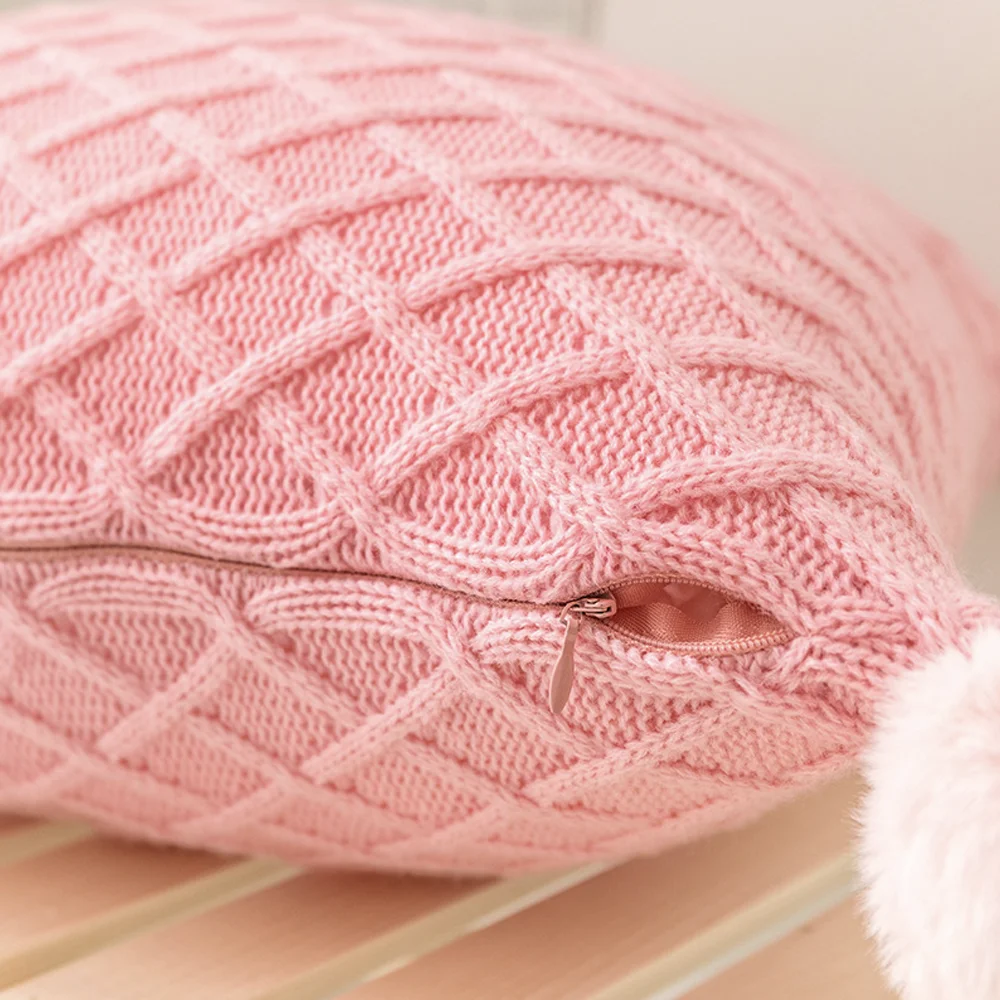 Modern Soft Crochet Pillow Cover Crochet Throw Pillow Cushion Handmade Knit Cushion Case