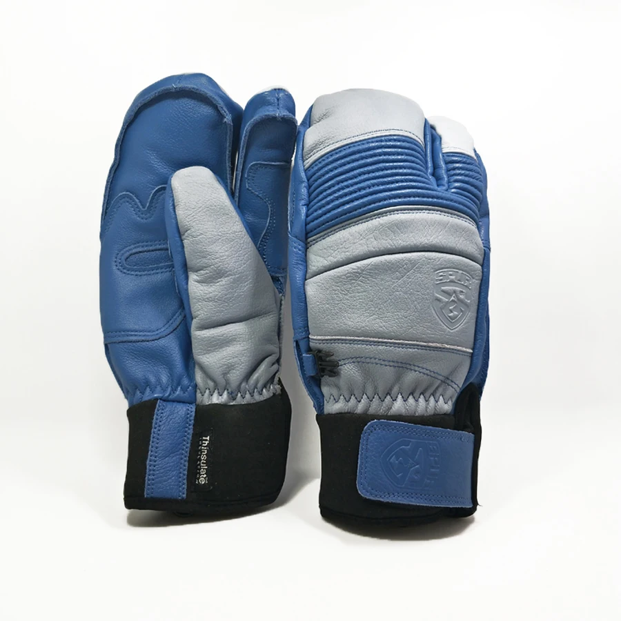 2020Fashion   windproof waterproof leather ski gloves for men and women