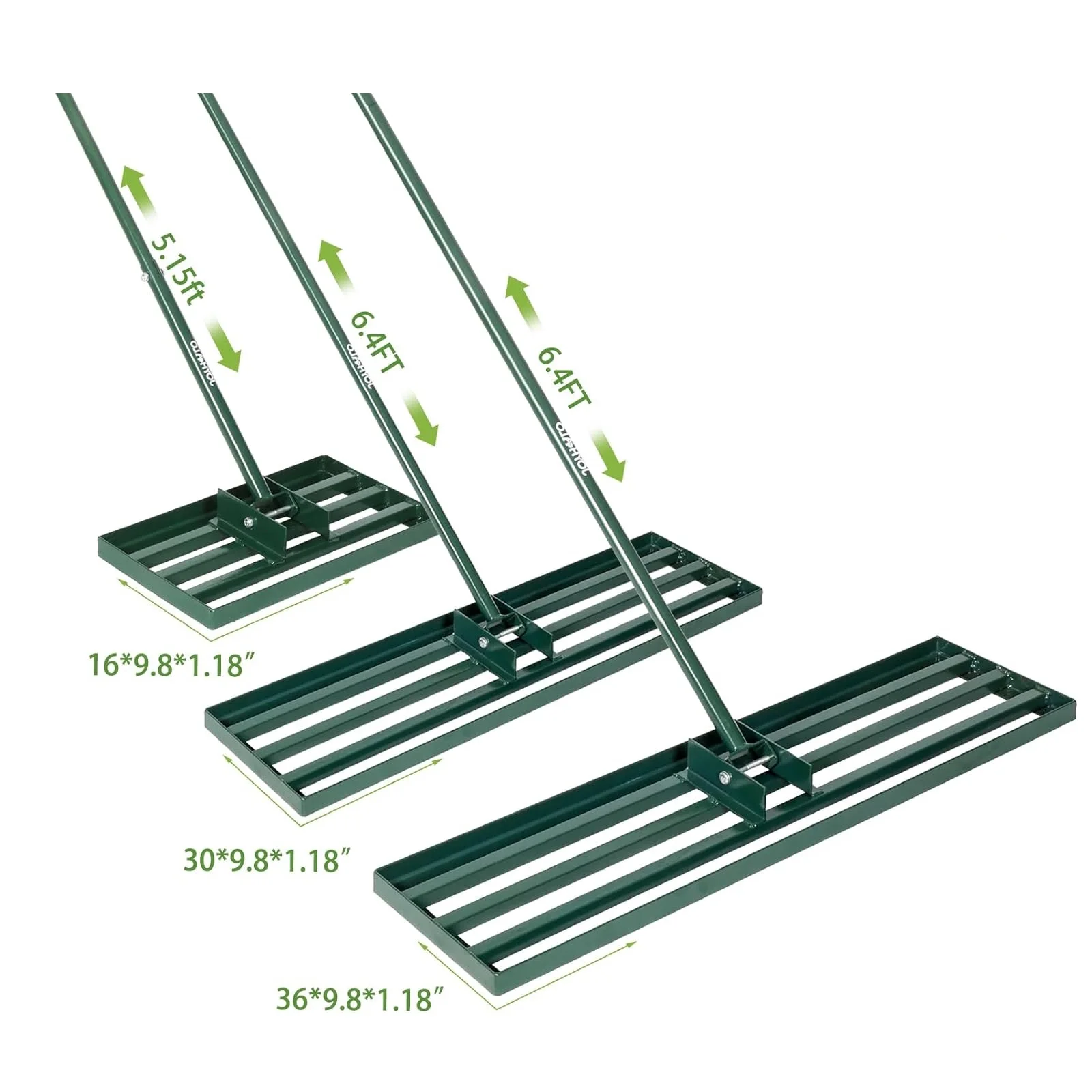 Eco-Friendly Garden Hand Helder Tool Iron Metal Lawn Grass Long Handle Rake Gardening Leaf Cleaning Tool Kit Rake