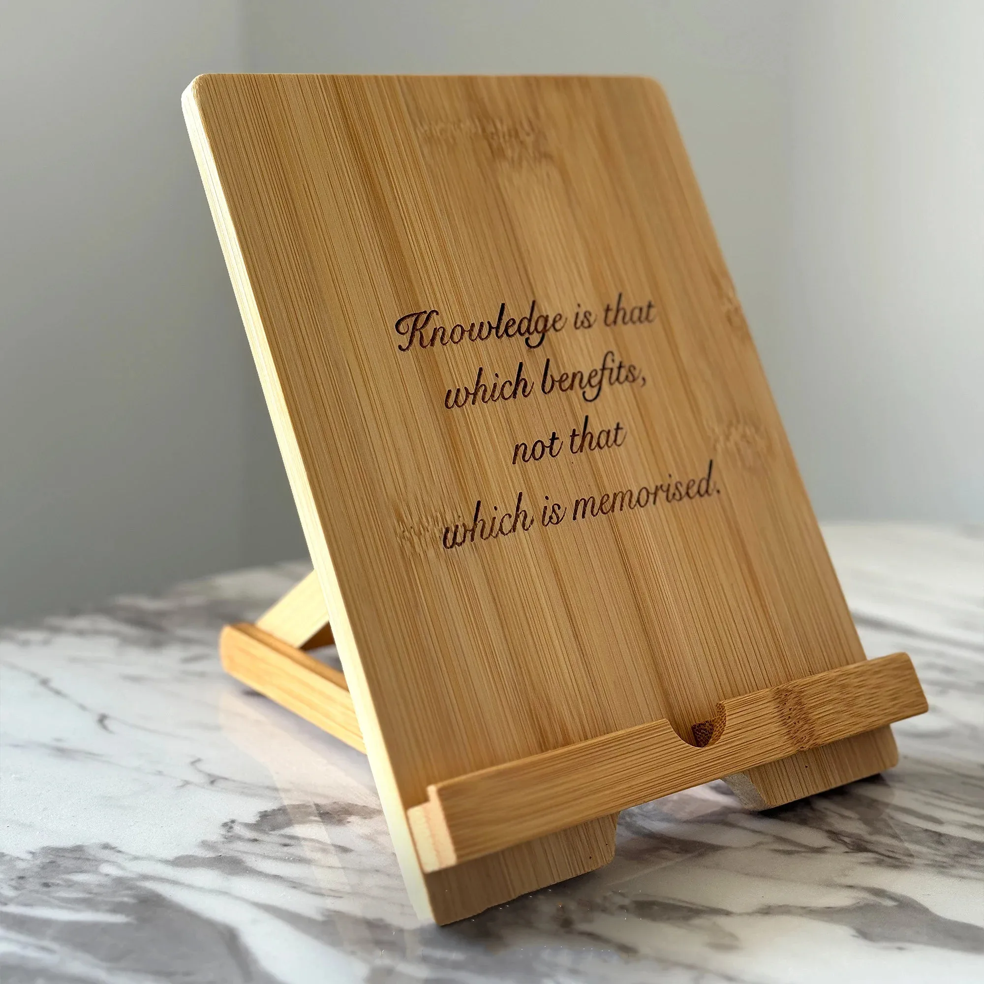 Foldable Cook book tablet stand Wooden Bamboo Reading Book Holder Stand for Reading Book