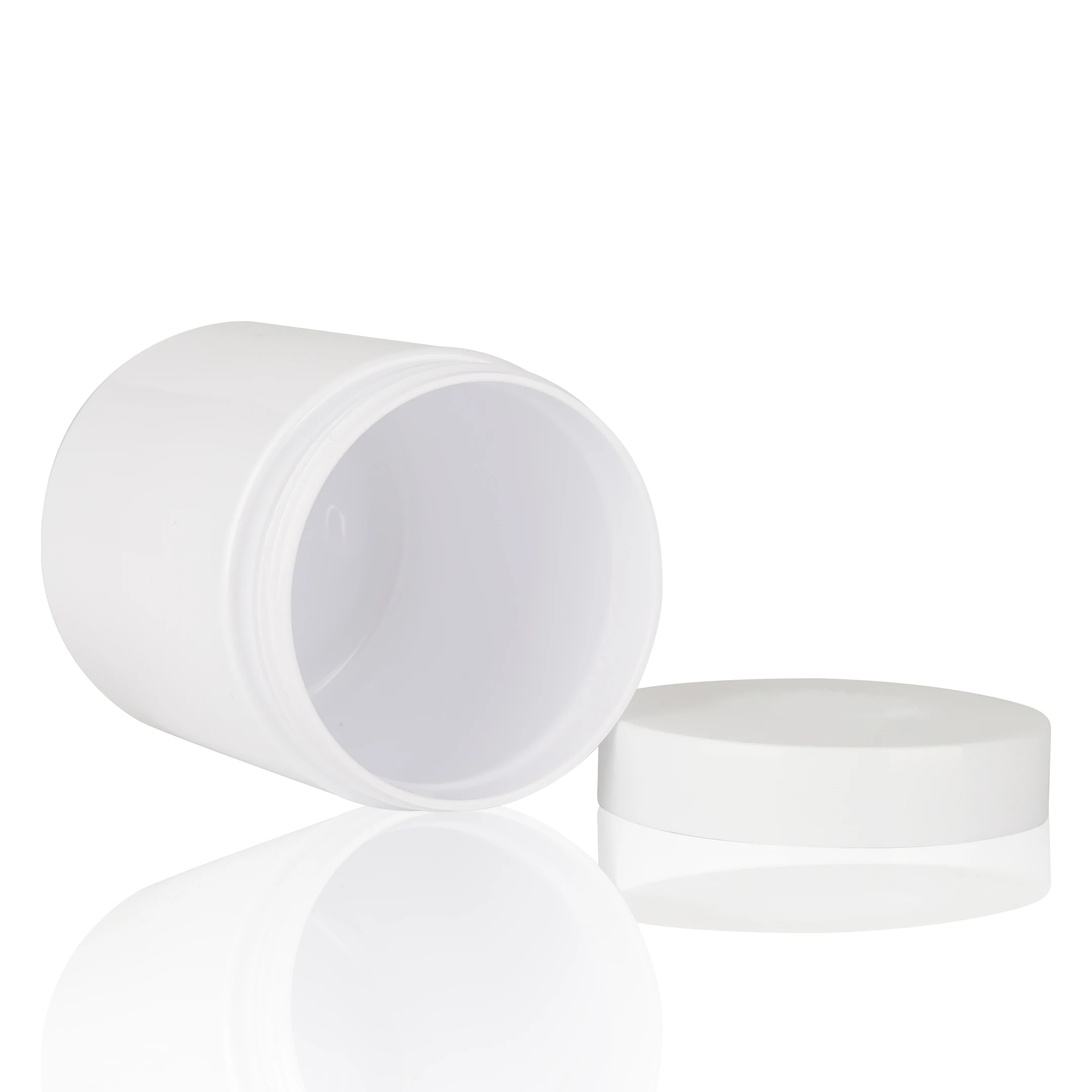 Large Volume 200g 500g 2oz 4oz white pet plastic jar Custom Cosmetics Packaging Cream body lotion jar pill bottle
