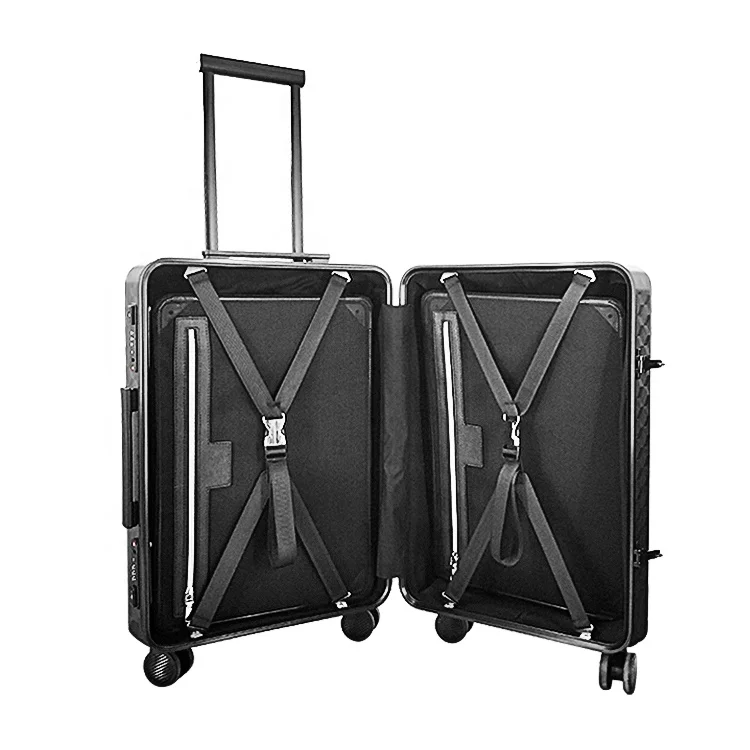 
wholesale promotional carbon fiber suitcase luggage bag for travel with usb 