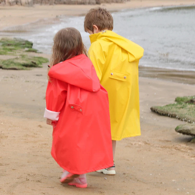 Children PU Raincoat Windproof Lightweight Kids Rain Coat Fashion Waterproof Raincoat For Outdoor Travel