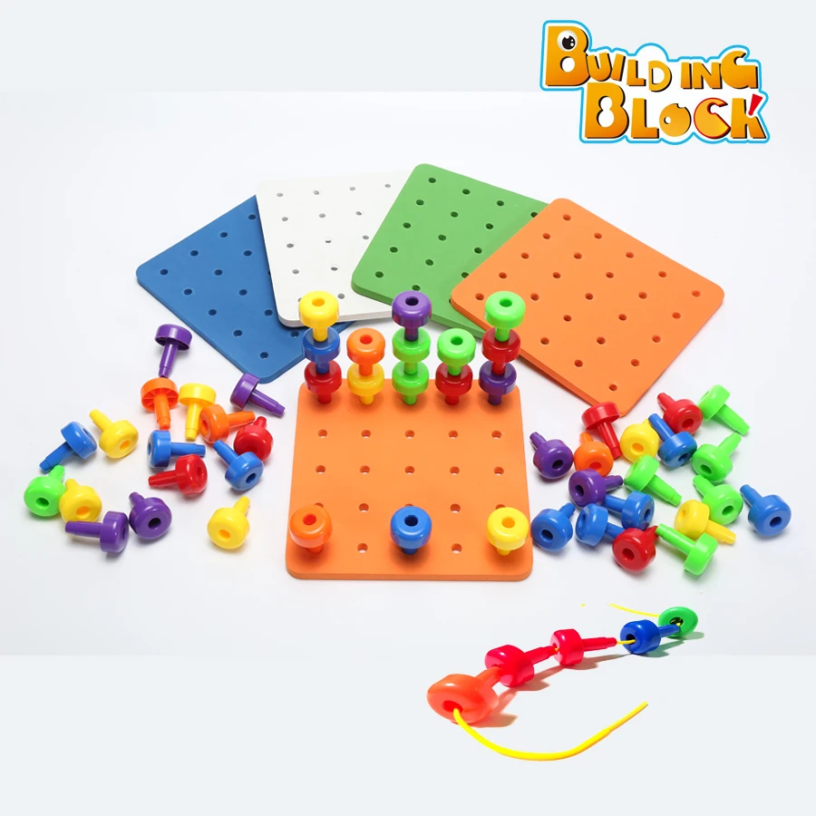 Educational Toy to Learn Fine Motor Skillswith 30 Pegs in Different Color for Great Birthday Gift