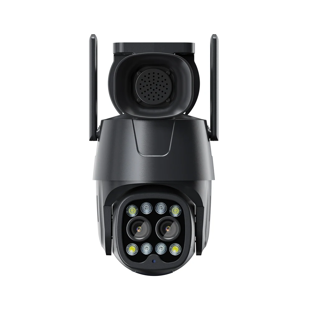CamhiPro 4K 8MP полноцветная камера ночного видения с автоматическим отслеживанием Wi-Fi видеонаблюдения беспроводная уличная двумя объективами PTZ