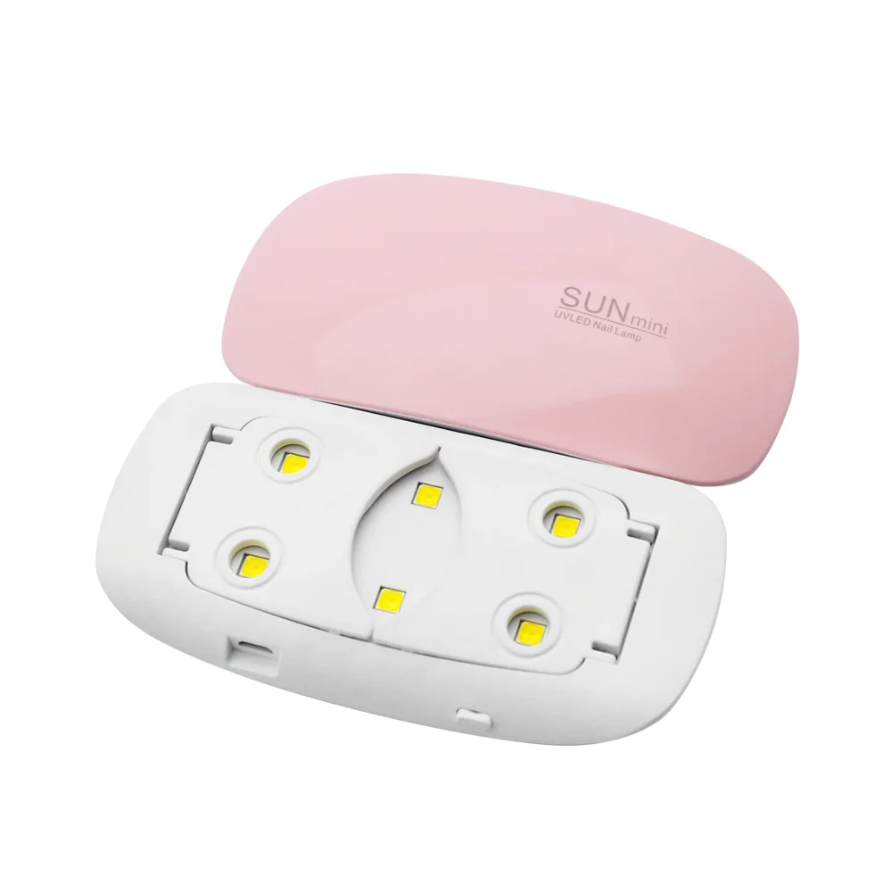 Flexible Pink Mini Sun Uv Portable Usb Interface Uv Lamp Nail Set With Gel Led Nail Lamp