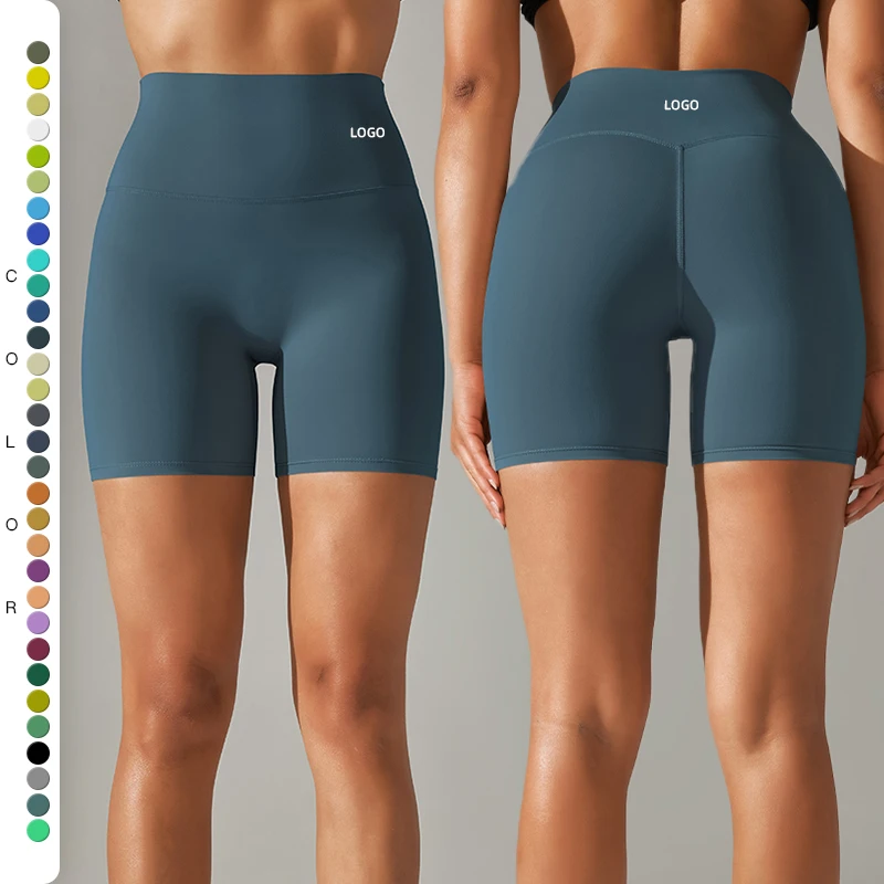 New Style Nude Feeling  Fitness Pants High Waist SlimFit Peach Buttocks Tight Yoga Shorts