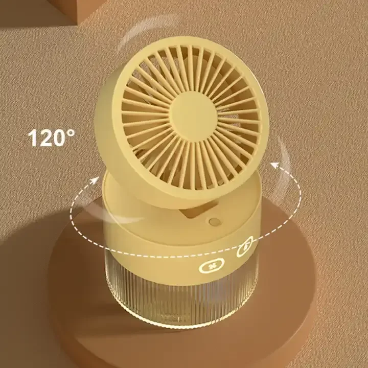 Water Cooling Fan USB Desktop Turbine Foldable Cold Air Humidification Spray Air Cooling Fan