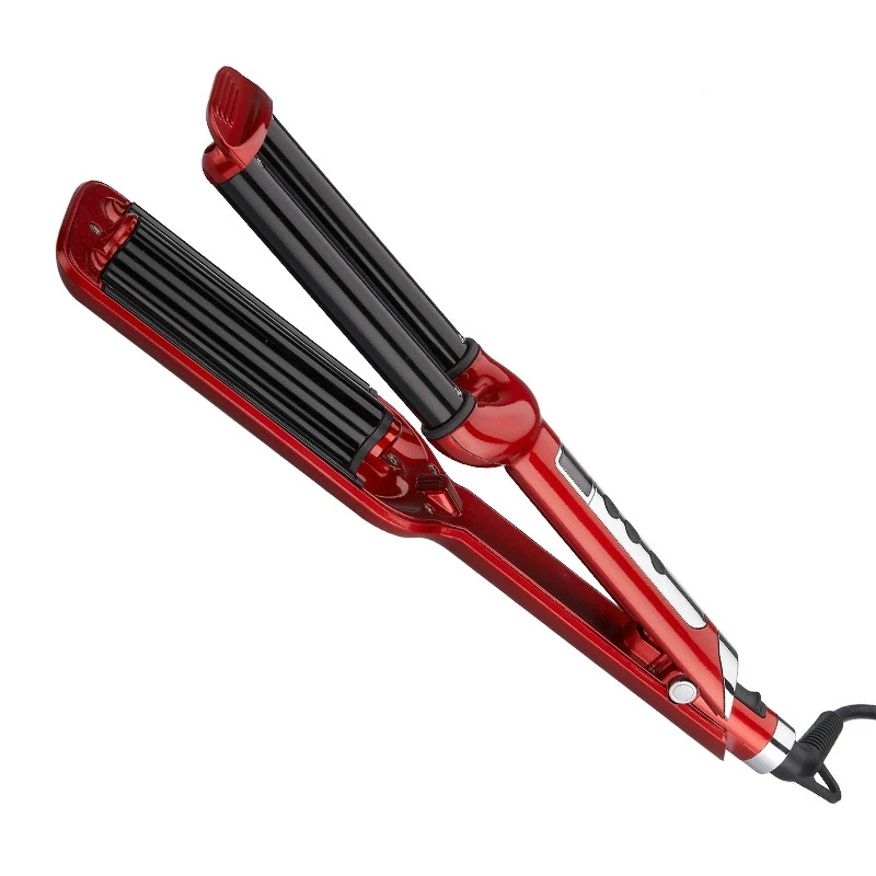 Deep Waver Ceramic Coating 3 Triple Barrel Hair Curler Curling Iron