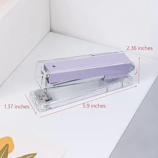 New Arrival Purple Student Office Set Desktop Storage Document Shelf Stapler Note Box Stationery Set For Student