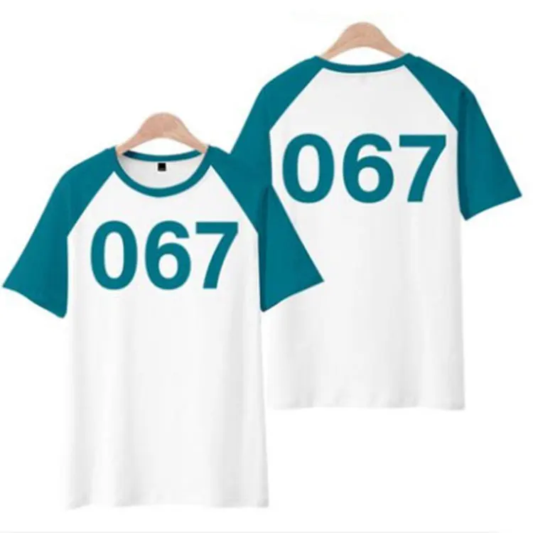 Wholesale halloween tracksuit costume New trend Squid game Uniform sweatsuit Green tracksuit