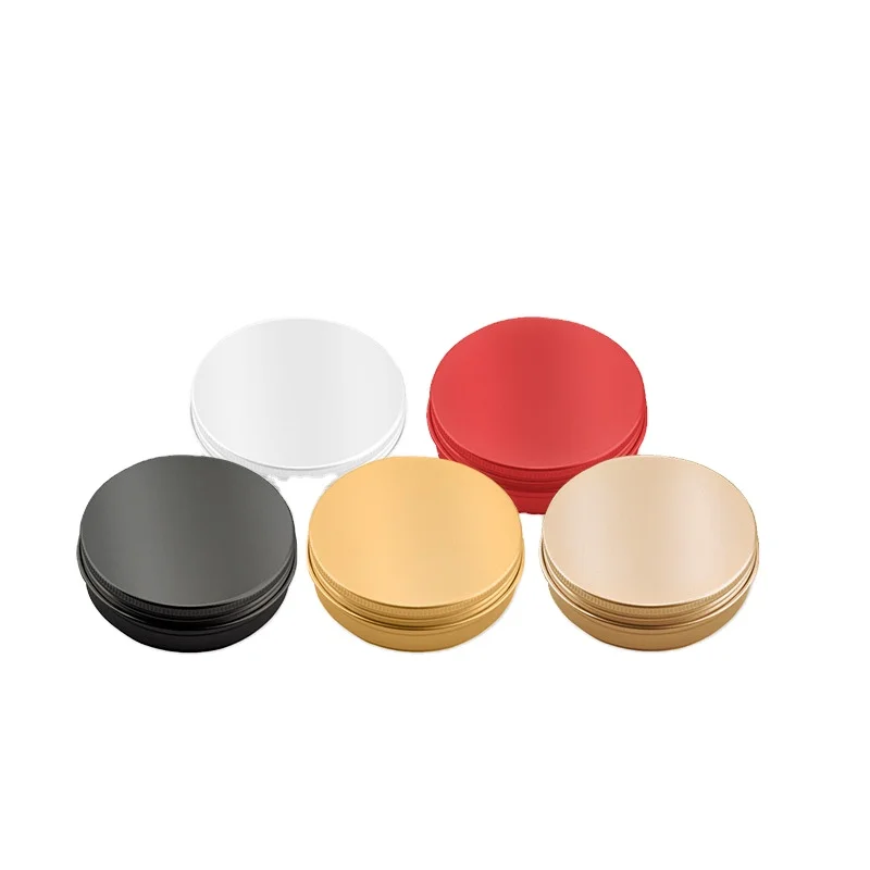5ml 10ml 20ml 30ml 50ml 60ml 80ml 100ml 150ml 200ml Round Aluminum Cosmetic Tin Container Metal Aluminum Jar