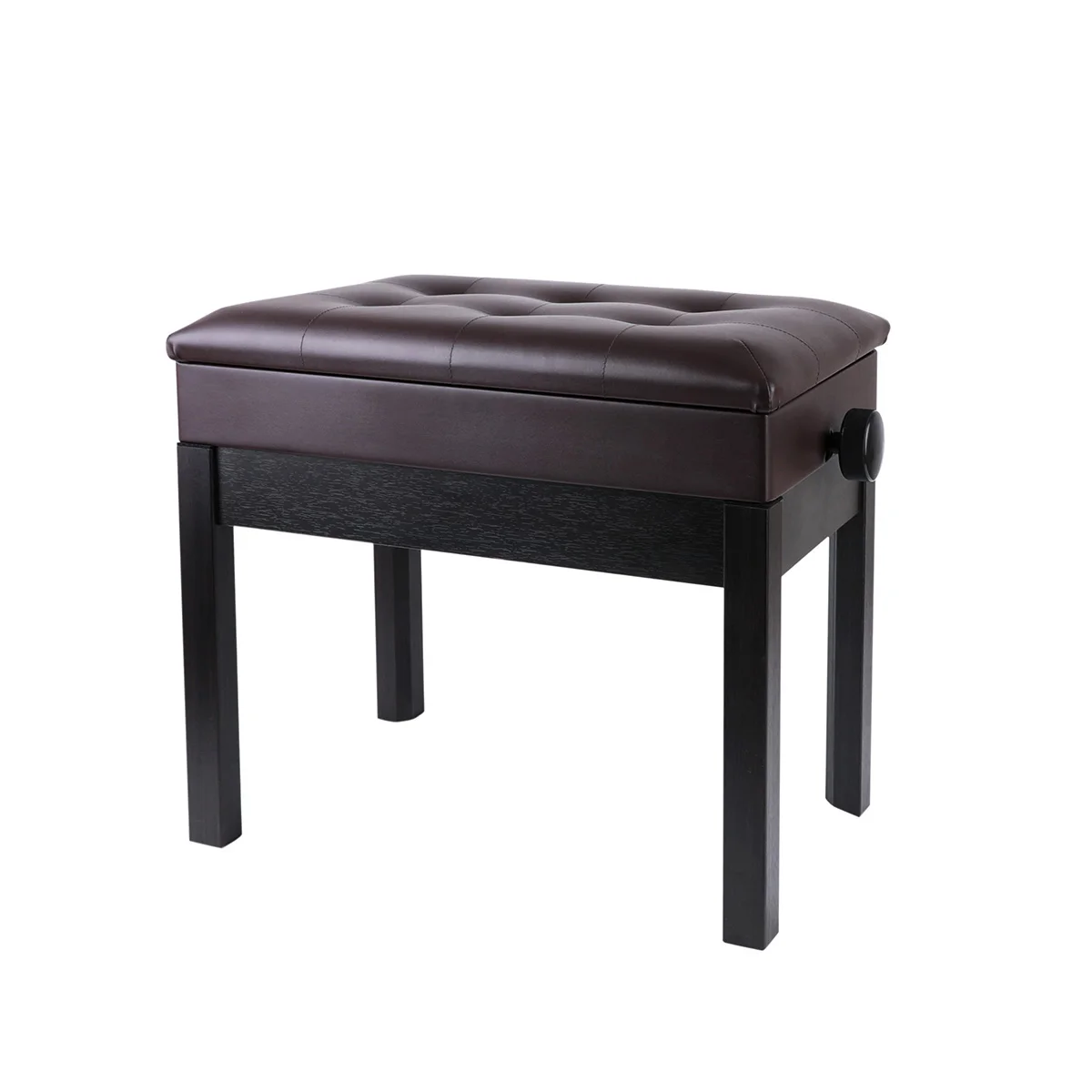  Adjustable PU Leather Waterproof Cushion Brown Inner Solid wood Flip-Top Extra Music Storage Padded Piano