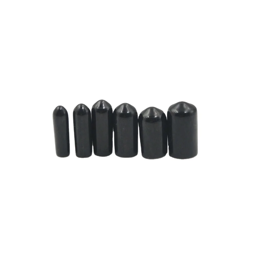 Rubber Screw End Cover Plastic Tube Hub Thread Protector Push-fit  for Pipe Black M2 M2.5 M3 M4 M5 M6  M10 Assort