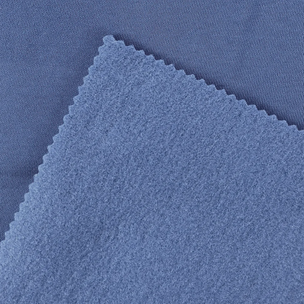 Сделано в Китае 330 gsm 55% хлопок 45% поли CVC Флисовая велюровая ткань полярный флис