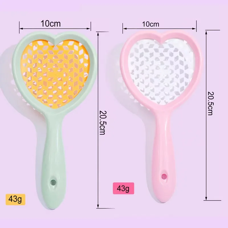New Arrival Alibab Best Seller Cheap Hair Combe Brush Detangler Hair Styling Hollow Heart Hair Brush Comb Personalized