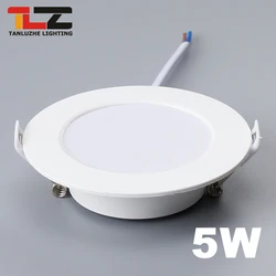 High Lumen White PC Plastic LED Lamps Panels 5W 7W Small Panel Lights Square Round LED Panel Light