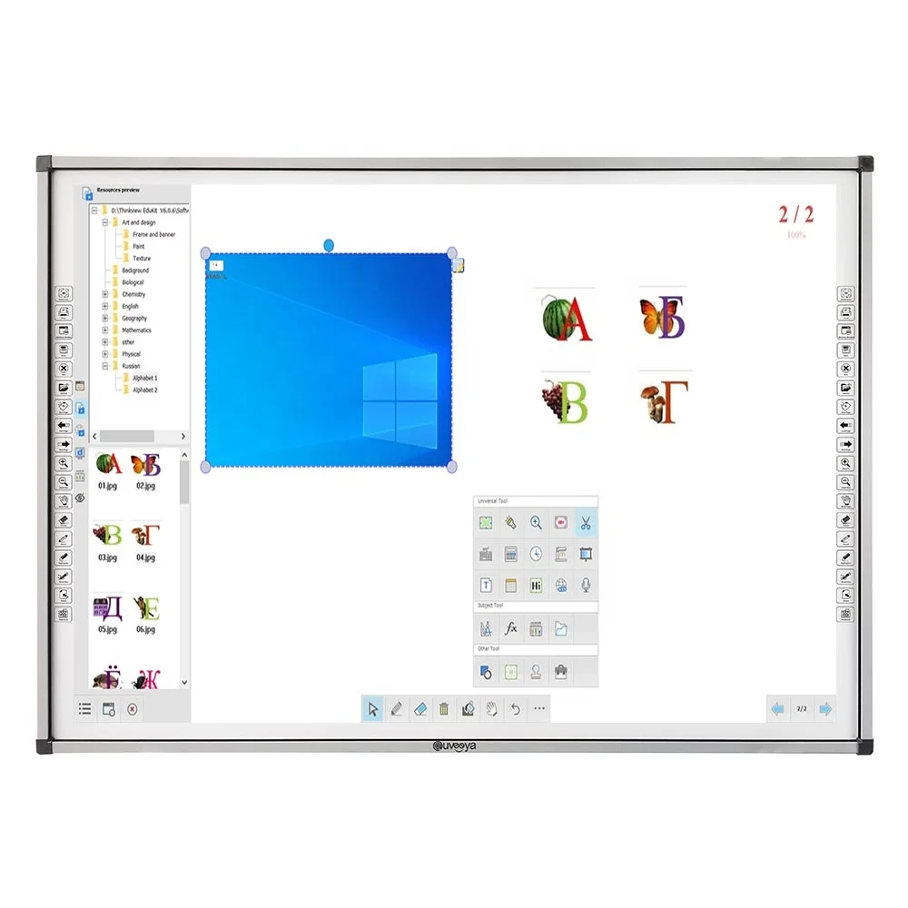 88 inch interactive digital white board smart board