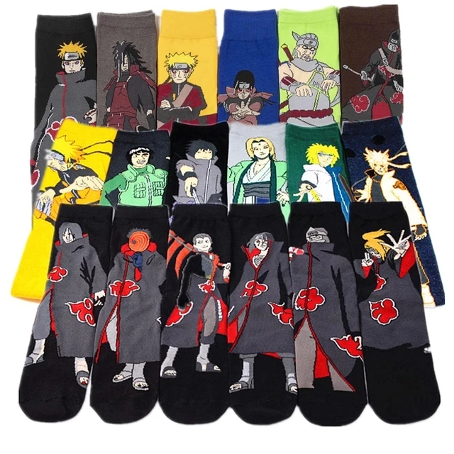 Anime Uzumaki Akatsuki Cosplay Kawaii Ankle Socks Men Stockings knitting cartoon socks