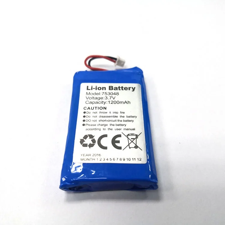 Custom Wholesale various battery 753048 3.7v 1200mah 2000mah 3000mah 683075 rechargeable lithium polymer Li-ion Lipo Battery